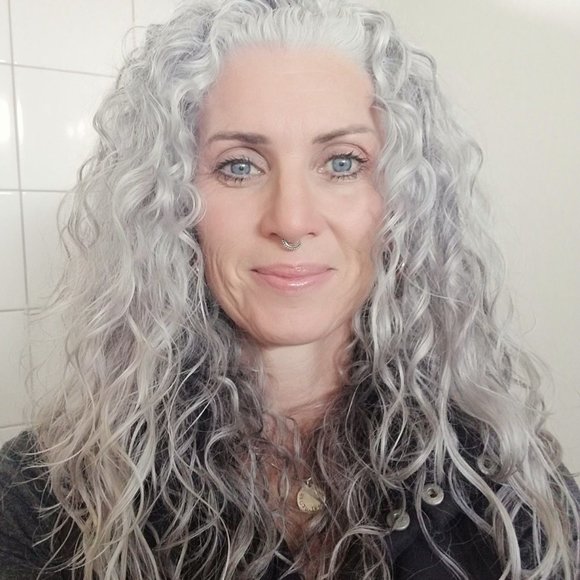Grey Kinky Curly Lace Front Wig